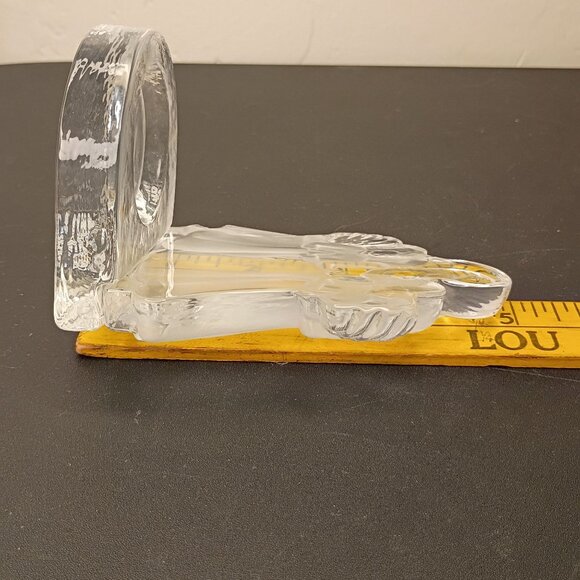 Nybro Swedish Crystal Candle Frosted Glass Angels 5" Christmas Gift Collectable - Picture 5 of 12